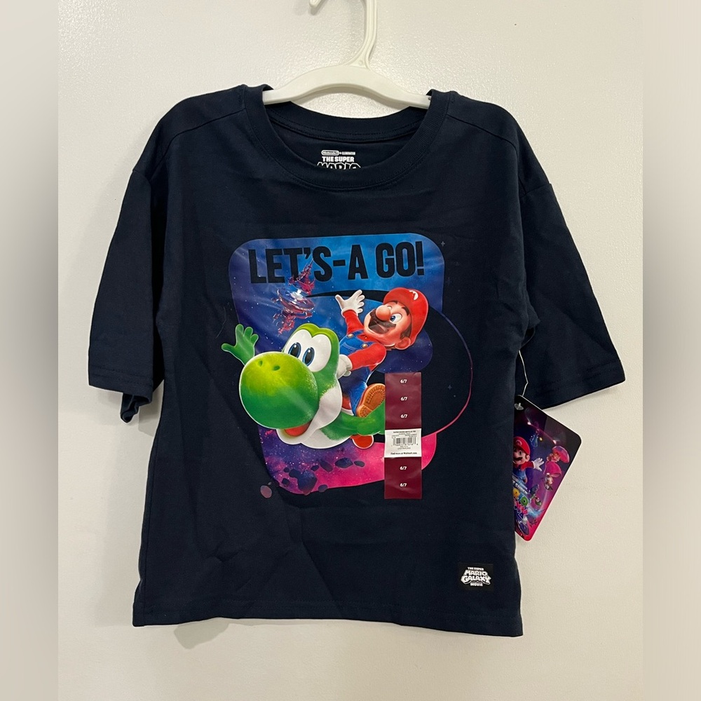 Nintendo Super Mario Galaxy 'Let's-A Go!' Tee, size small, new!